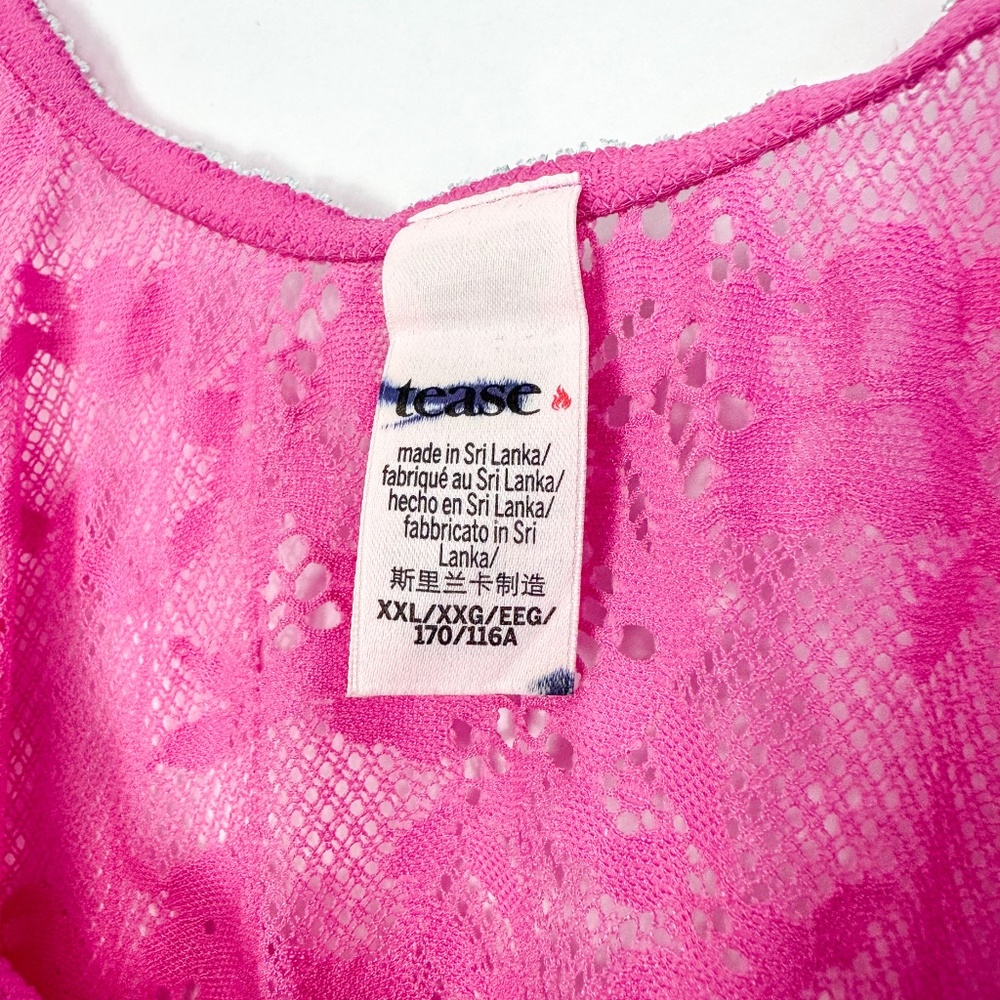 Victoria's Secret Tease Pink Stretch Lace Tank Top - Picture 4 of 6